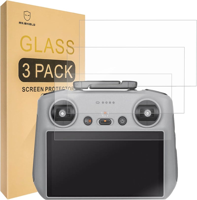 Mr Shield Screen Protector compatible with DJI RC 2 For DJI Air 3 RC 2 / Mini 4 Pro Remote Controller [Tempered Glass] [3-PACK] [Japan Glass with 9H Hardness] - Image 1
